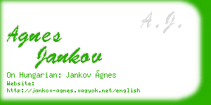 agnes jankov business card